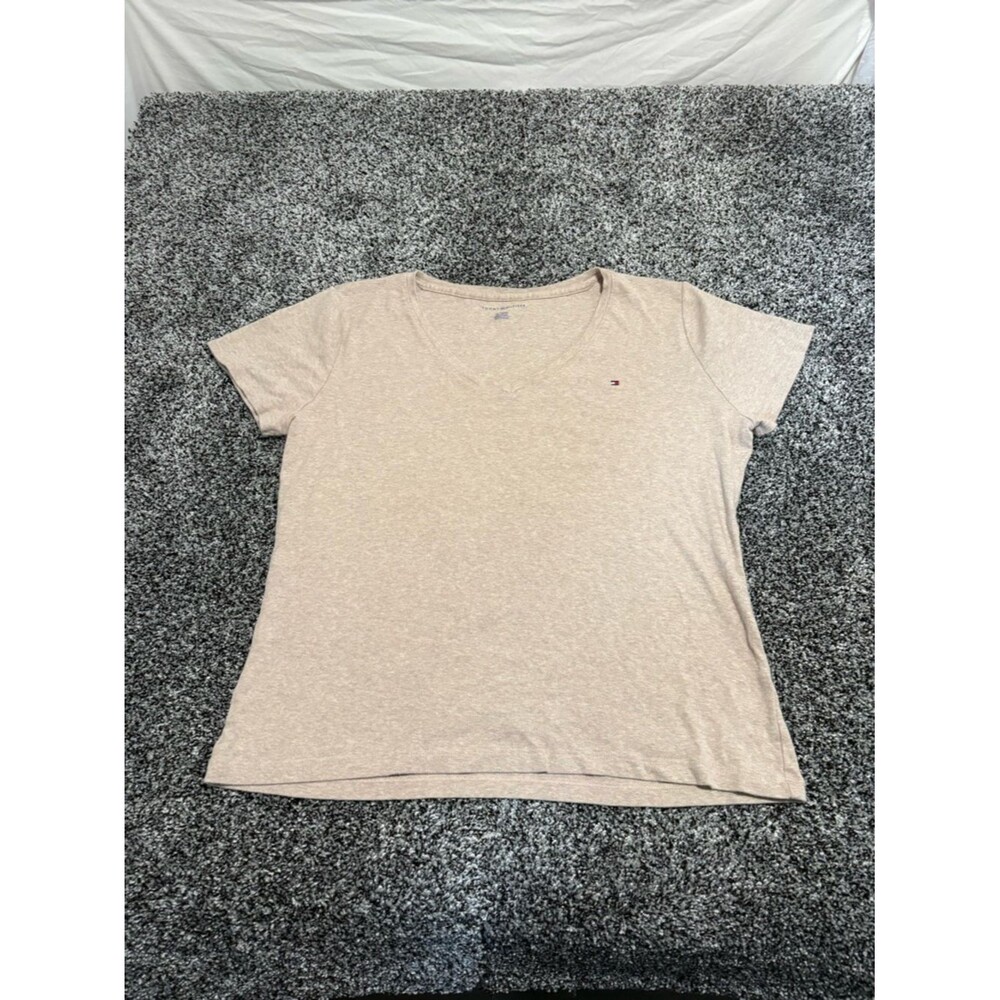 Tommy Hilfiger Women's tan Scoop Neck Tee size xl